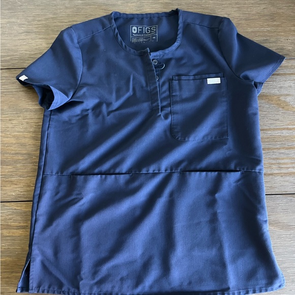 Figs Tops - Figs Navy Scrub Top